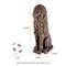 Set of 2 36.25"H Oversized MGO Bronze Guardian Sitting Lion Garden Statue